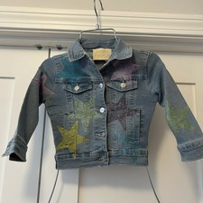 Judith March shinny stars toddler  Denim Jacket size 2T