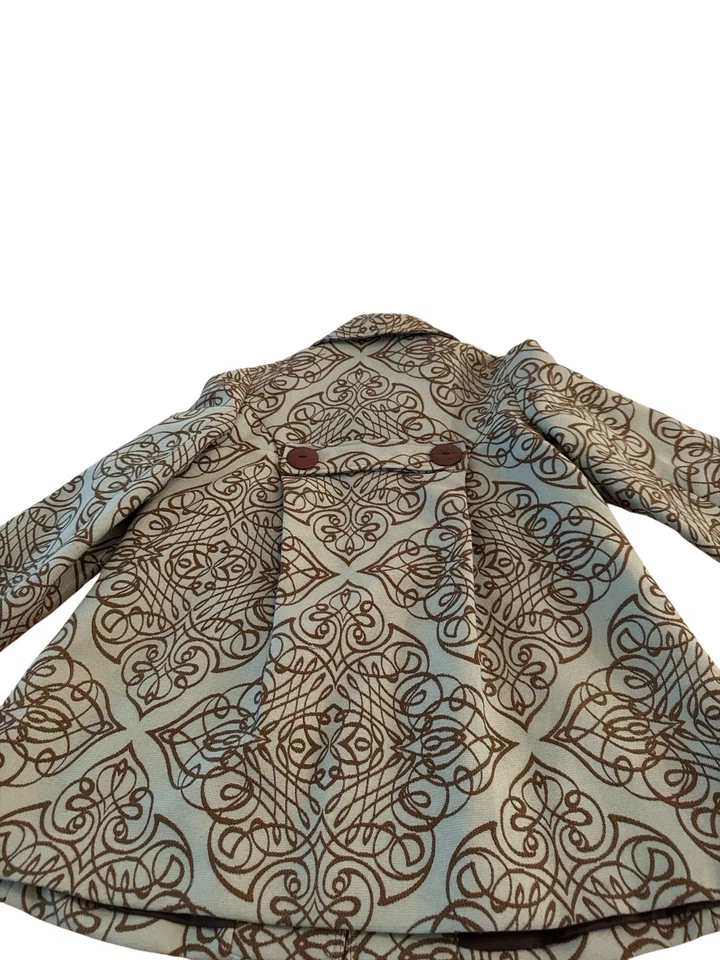 Chaqueta 3 Hermanas Talla Abrigo M Elegante Estilo 3S191/868 Marrón y Azul Acuático/Verde azulado Foto 4 de 4