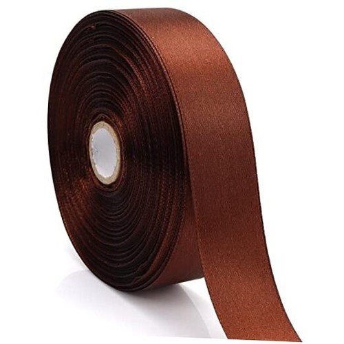 Ribbon for Gift Wrapping 50 Yards Perfect Wedding Party Wreath 1 inch Brown