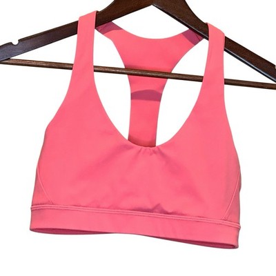 Lululemon Break Free Sports Bra Nulux In Flash Light Tone Coral  Women's Size 6