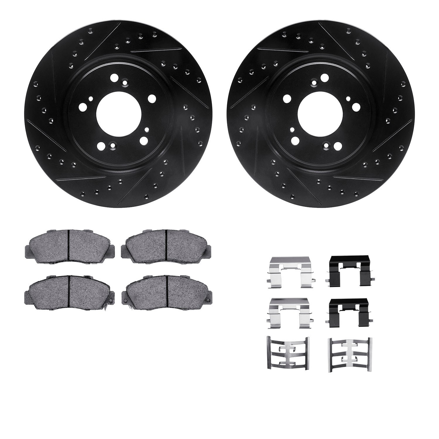 For Acura NSX 97-05 Drilled & Slotted Front Brake Kit w Euro Ceramic Pads