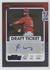 2021 Panini Contenders Rookie 2 Draft Ticket Blue 36/99 Kodi Whitley Auto 0o6m