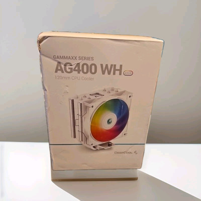 DeepCool AG400 WH ARGB Single-Tower CPU Cooler, 120mm Static ARGB Fan