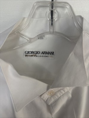 Giorgio Armani White Tuxedo Shirt 