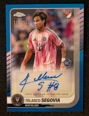 2025 Topps Chrome MLS Telasco Segovia RC Auto Blue Refractor /150 Inter Miami