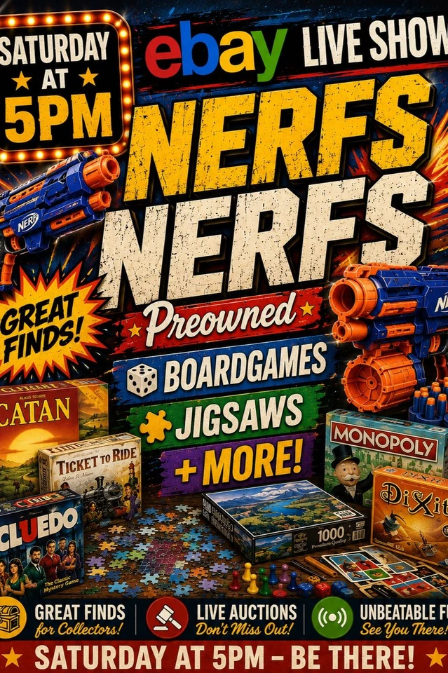 🔥🔥🔥 NERFS NERFS Preowned Boardgames Jigsaws + More