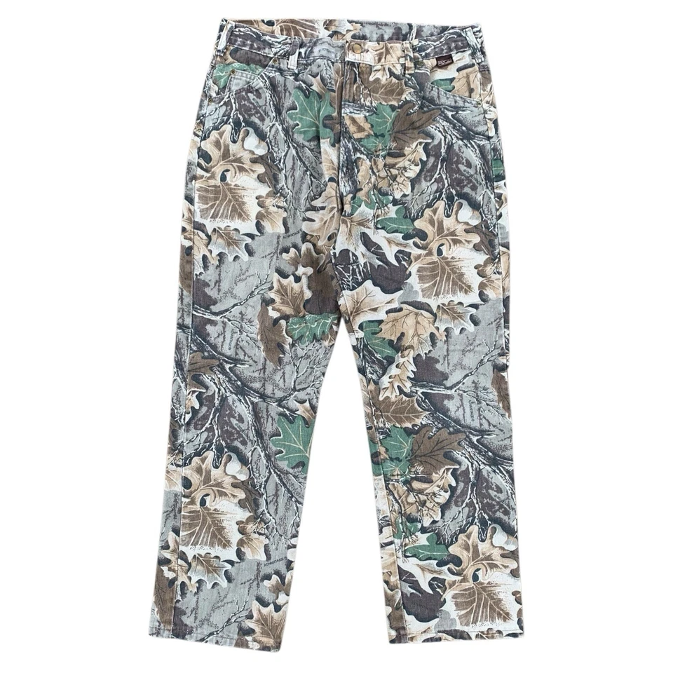 Calça camuflada vintage anos 90 carvalho musgoso tamanho 36x30 - Imagem 3 de 4