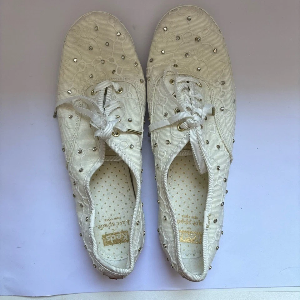 Zapatilla deportiva nupcial Keds for Kate Spade New York Champion talla 9 Foto 3 de 4