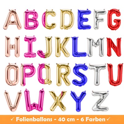 Folienballon Buchstaben 40 cm Party Luftballon Geburtstag Ballon Alphabet A - Z