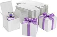 100 Pack White Paper Gift Boxes with Lids, 4 X 4 X 4 Inch Gift Wrapping Box Part