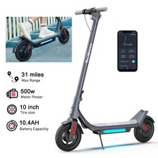 Electric Scooter Adult 500W Range 10 Tire E-Scooter 31 Miles 25km/h Speed APP