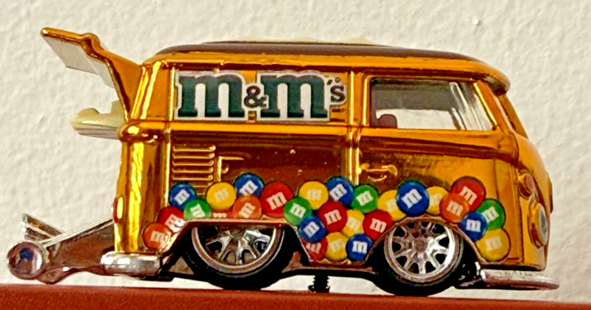 Hot Wheels Kool Kombi CUSTOM MADE M&M's RLC Gold Mirror Finish