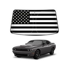 D-Lumina Winshield Sun Shade with USA Flag for 2015-2023 Dodge Chal... Fast Ship