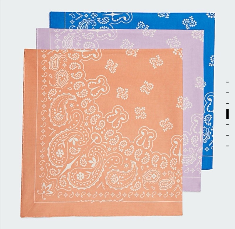 Adidas Ivy Park Beyonce 3 Piece Paisley Bandana Set Orange Blue Purple *NEW* NWT