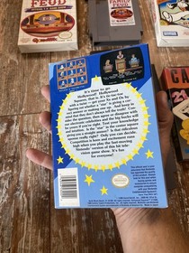 4 Nintendo NES Boxed Games Monopoly Family Feud Casino Kid Hollywood Nice!