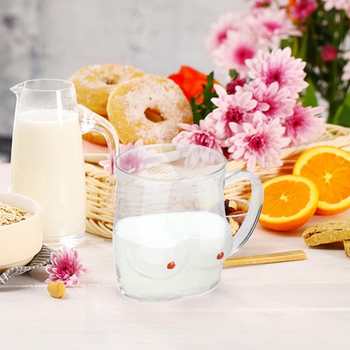 Große Kapazität Glas Kaffeebecher 480ml mit Griff für Milchsaft Frühstück Verwendung - Bild 5 von 12