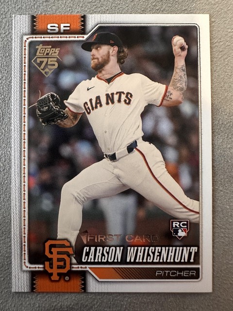 Carson Whisenhunt 2026 Topps #184 San Francisco Giants First Card 1/1