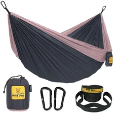 Camping Hammock 500lbs Portable with Tree Straps - Travel Backpacking Hiking