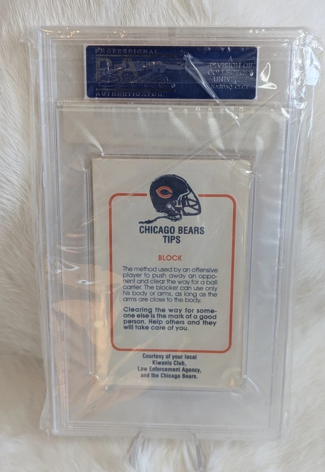 1 of 1 ~ PSA Graded 9! 1981 Kiwanis Chicago Bears Police Card - Revie Sorey! - Image 3 of 4
