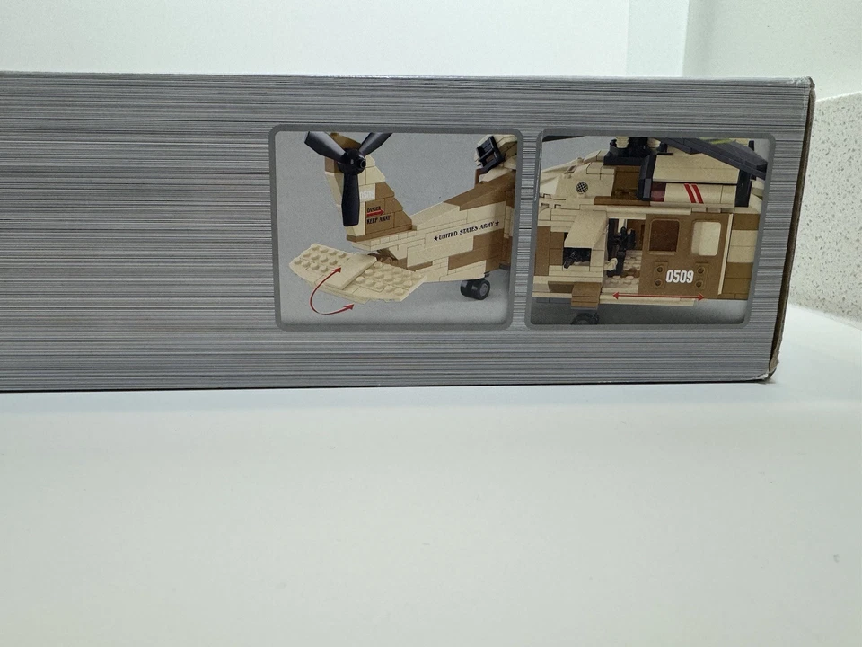 Sluban M38 B0509 US Army Black Hawk Rescue Medical Helicopter 439 Pieces NIB - Image 4 of 4