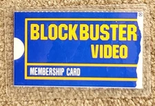 Vtg Blockbuster Video Membership Card Blue Yellow - Plastic CC San Diego CA