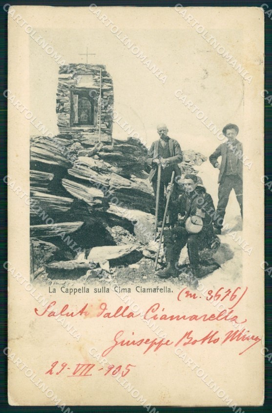 Torino Balme Cima Ciamarella Alpinismo Genta cartolina MT4732