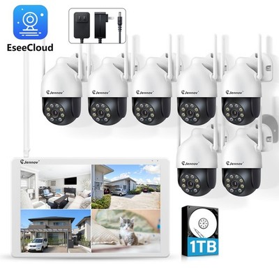 5MP 10CH NVR Outdoor Wifi Security Camera System 24/7 Record Motion Detection
