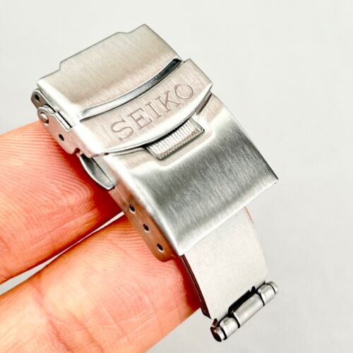 Reloj Seiko 18 mm para buzos cierre de despliegue correa de acero inoxidable hebilla - Imagen 1 de 7
