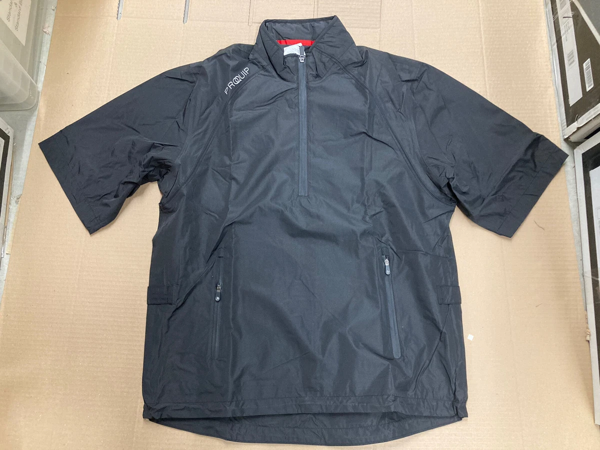 PROQUIP TEMPEST HALF SLEEVE GOLF WATERPROOF TOP BLACK SIZE