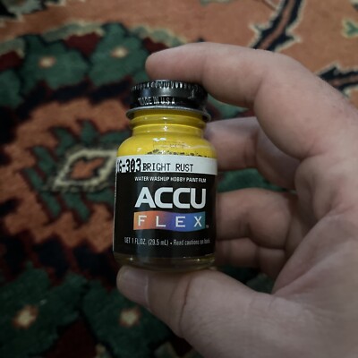 ACCU FLEX Hobby Model Railroad Paint 1 FL OZ. BRIGHT RUST 