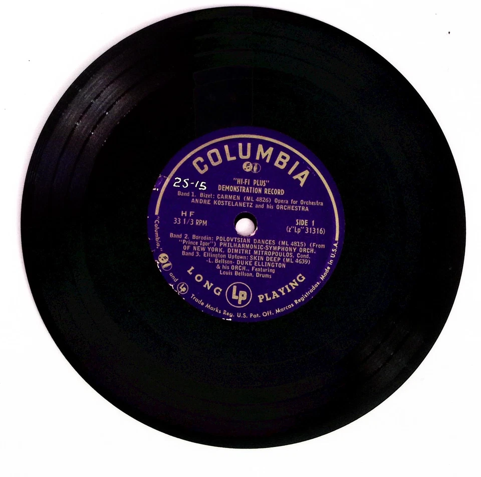 ANDRE KOSTELANETZ & DUKE ELLINGTON DEMO DISC COLUMBIA RECORDS VINYL 45 74-21 - Image 3 of 3