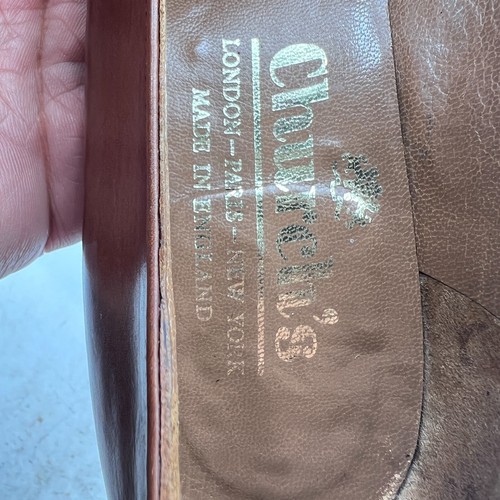 Church Women Size 6B Brown Leather Horse Bit Slip On Heel Pump Shoes - Picture 14 of 17