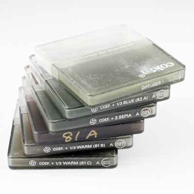 Lot of 9 Cokin ''A'' Series Filters 67x67mm (3-5/8 x 3-5/8 in.) - Fun & Useful FX!