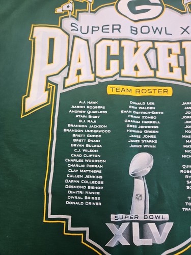Green Bay Packers Reebok NFL Super Bowl XLV Double Sided T-Shirt Adult XL  - Picture 11 of 13