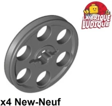 Lego technic 4x wheel wedge belt wheel pulley pulley dark grey/dark b gray 4185