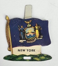 1959 Advertising Tin Litho Nabisco Shredded Wheat New York State Flag