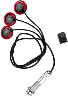 Guitar Pickup Self Adhesive Pick up Piezo Transducer 3 in 1 Microphone