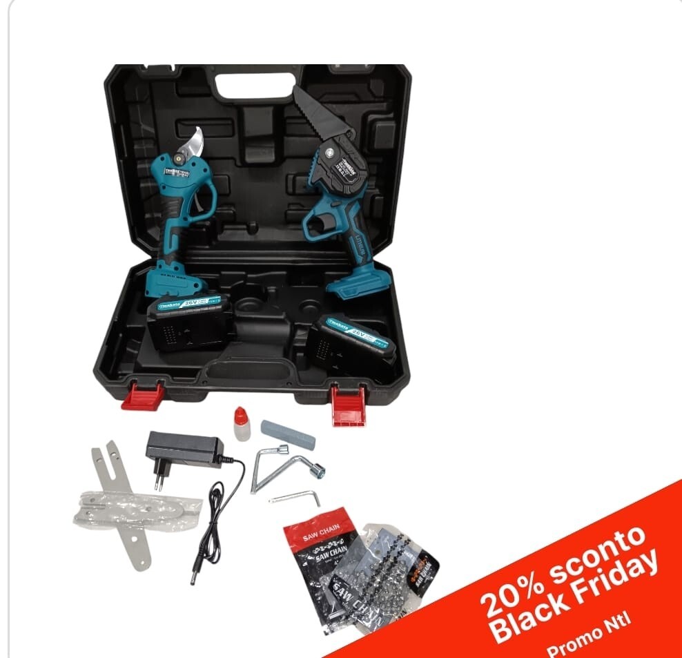 Set Makota Motosega + Cesoia Elettrica 68V: Il Kit Definitivo Potatura