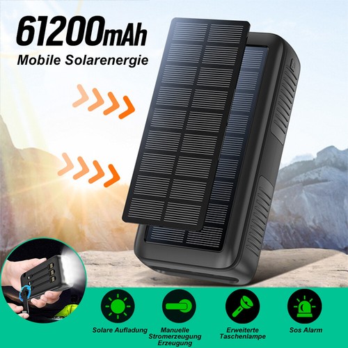 61200mah USB Solar Power Bank Portable External Battery Charger For Cell Phone - Picture 18 of 50