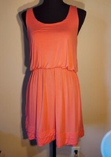 Gap Summer Dress Soft Coverup Elastic Waist CORAL MEDIUM