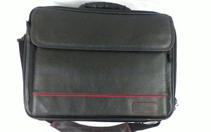 Targus Black Leather Laptop Case Bag Briefcase | eBay