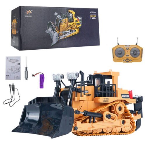 1:20 Remote Control Bulldozer Truck Toy 2.4Ghz 9CH RC Truck Toys for Kids Boys - Afbeelding 1 van 12