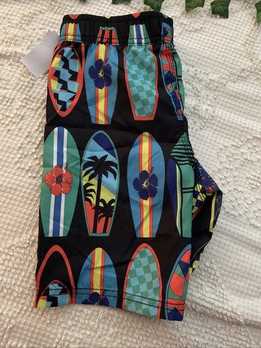 1 Pair Boy's Swim Shorts Surf board UPF 50 M (8) Palm Trees Beach NWT Beach - Picture 5 of 6