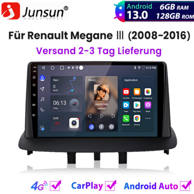 6+128G Carplay Android13 Autoradio GPS NAVI BT FM WIFI DAB+ Für Renault Megane  