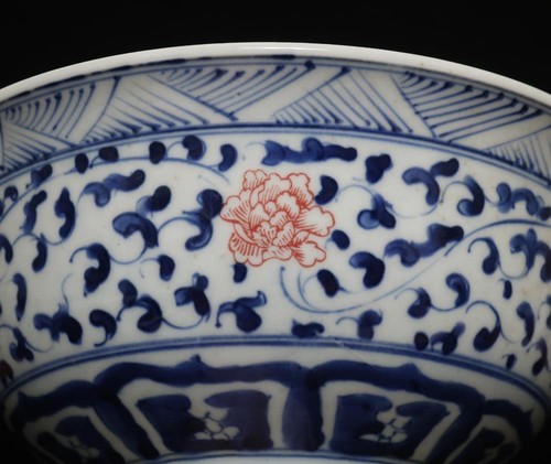 Kangxi Signed Rare Antique Chinese Blue & White Porcelain Bowl w/flower - 第 4/9 張圖片
