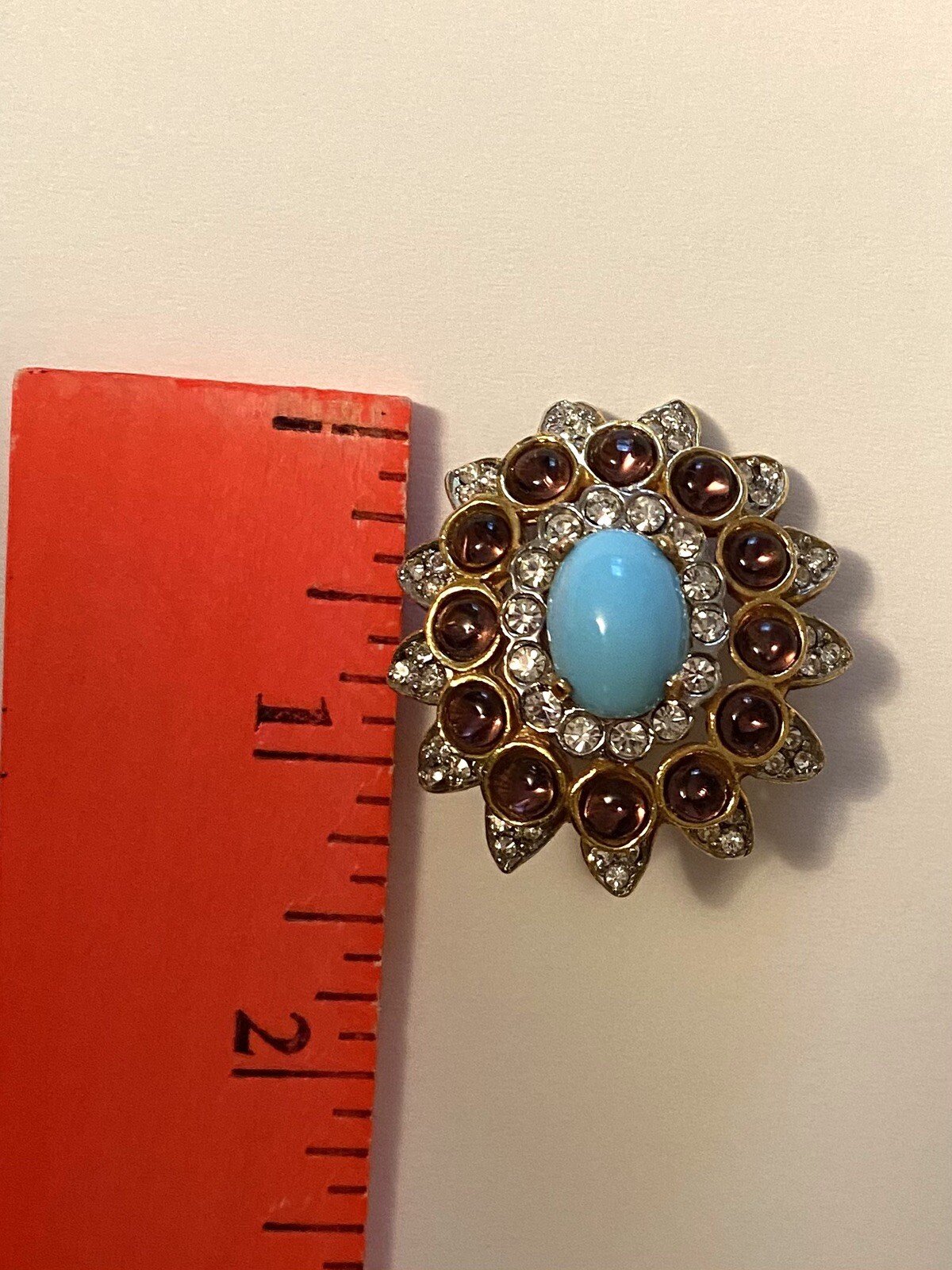 VTG Kenneth Jay Lane KJL Clip Earrings Turquoise … - image 10