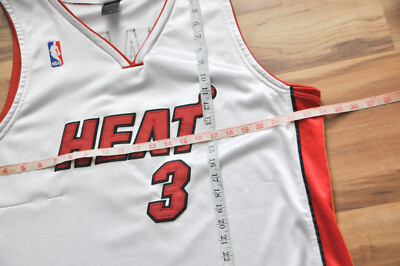 Dwyane Wade Miami Heat Reebok Jersey White Sewn NBA Men 48 XL