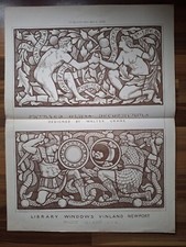 Architectural  Lithograph C1885 WalterCrane Stained GlassRhode Island New York 