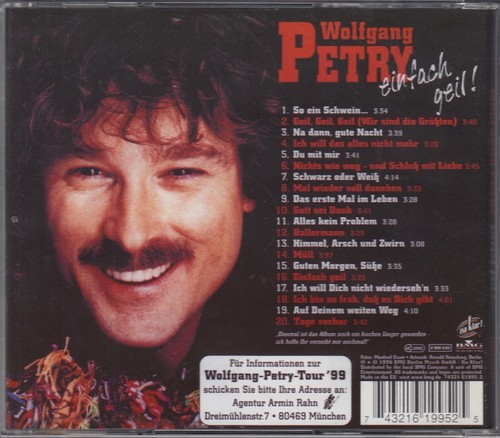 WOLFGANG PETRY Einfach Geil! CD Album 1998 WIE NEU So Ein Schwein ...Deutschrock - Bild 7 von 7