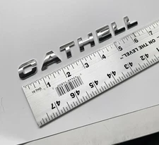 NEW 3D Chrome Lettering CAT HELL Chrome Adhesive Badge Emblem fits HELLCAT 18mm